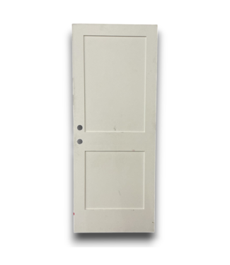 54125 32 X 80 White Solid Exterior Door 2 Panel Design