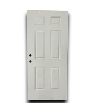 54630 36 X 79 White 6 Panel Exterior Steel Door