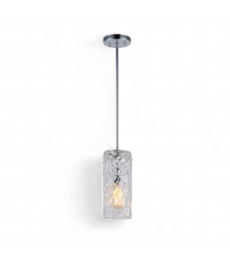 49624 Chrome Finish One Light Pendant Light 13"H