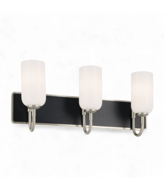 49558 Brushed Nickel 3 -light Vanity Light 24"w