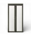 49824 Euro Gray 1 Panel Bifold Closet Door 30"W x 8"H