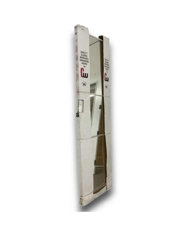 52277 Savoy White Mirrored Interior Sliding Closet Door 47" x 96"