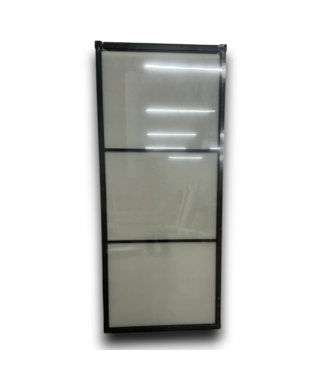 53149 Black Frosted Glass Single Barn Door 83-3/8x36
