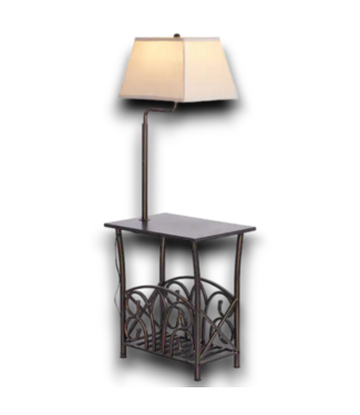 53839 Bronze Shelf Floor Lamp 54"