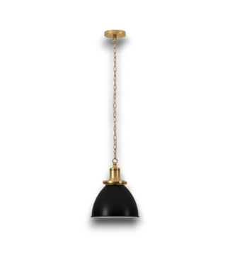 52421 1-Light Metal Dome Hanging Pendant Light