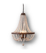 51796 Modern 4-Light Wood Beaded Chandelier