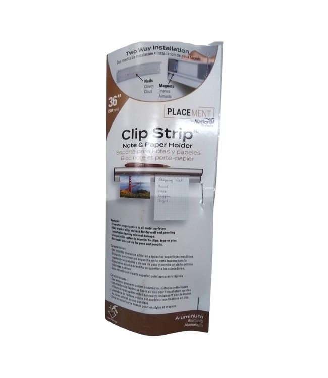 43877 National Hardware Clip Strip Note & Paper Holder