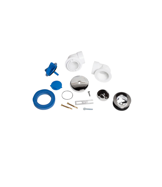 45757 1-1/2-in Pvc Bathtub Half Pack With Chrome Trim