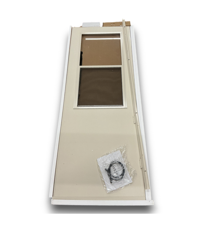 54404 30 X 80 Custom Cream Storm Door Midview