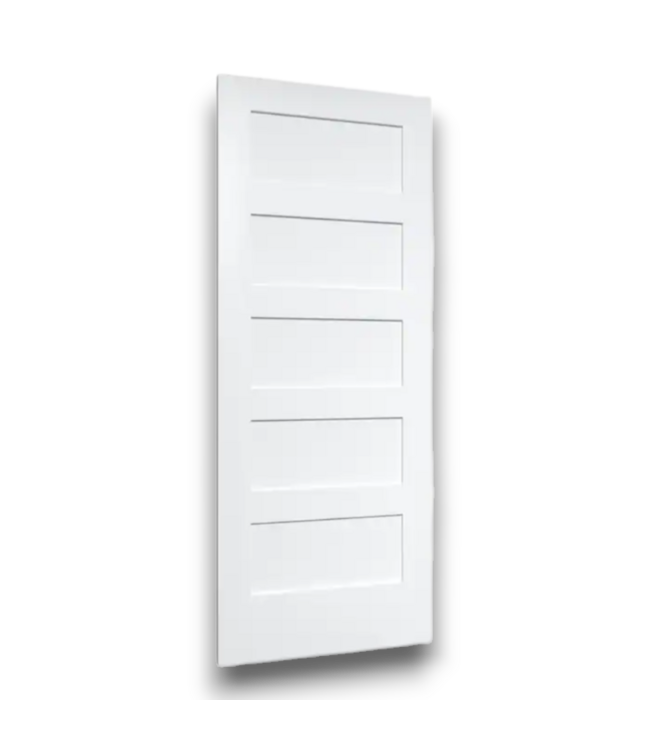 52502 White 5-Panel Smooth Slab Door 36" x 80"