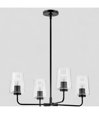 47517 LED 4 -Light Chandelier in Black by Lark