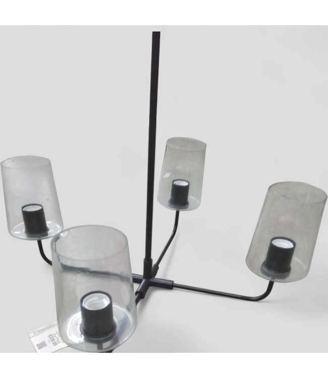 47517 LED 4 -Light Chandelier in Black by Lark