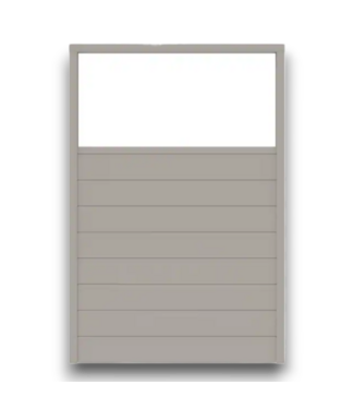 53299 Gray Vinyl Flat Top Fence Panel 4'W x 6'H