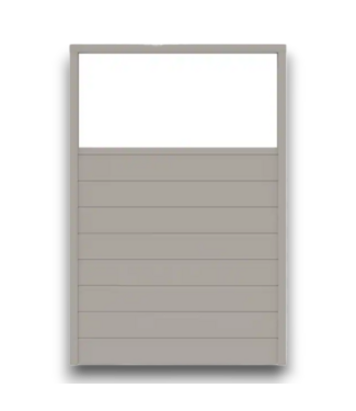 Bud's Warehouse 53299 Gray Vinyl Flat Top Fence Panel 4'W x 6'H