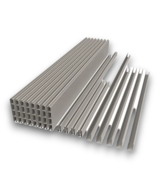 53299 Gray Vinyl Flat Top Fence Panel 4'W x 6'H