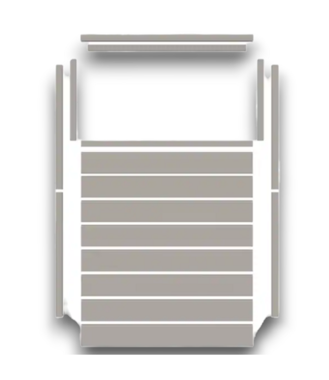 53299 Gray Vinyl Flat Top Fence Panel 4'W x 6'H