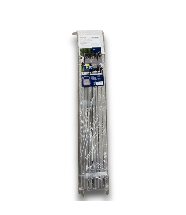 53299 Gray Vinyl Flat Top Fence Panel 4'W x 6'H
