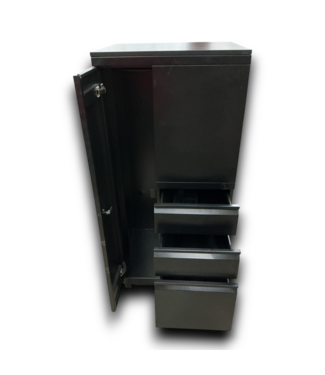 54156 Black Freestanding Office Cabinet