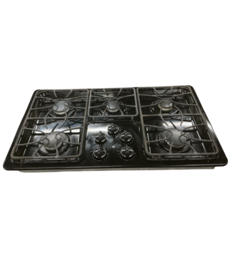 Bud's Warehouse 51962 Black 5-Burner Gas Cooktop 36"