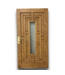 52273 1/4 Lite Solid Oak Geometric Design Exterior Door 42"W