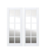 52184 10-Lite Mirrored Glass Slab Door (Set of 2) 32"W x 80"H