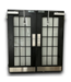 54323 Black Frosted Glass French Doors 72.25" X 80"