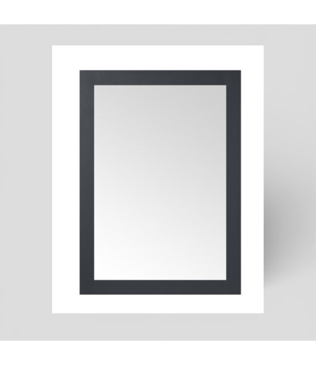 49871 Charcoal Framed Bathroom Mirror