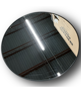 51735 Round Black Metal Wall Mirror 32"