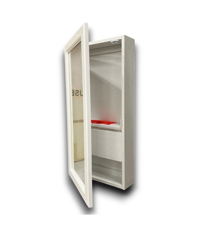 52246 White Mirrored Medicine Cabinet 16"W x 30"H