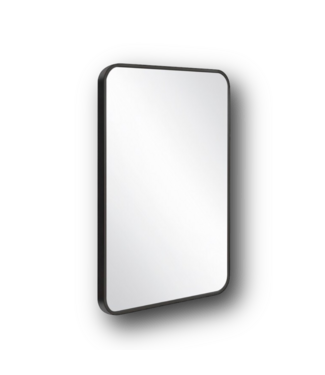 51027 20" x 30" Matte Black Vanity Mirror