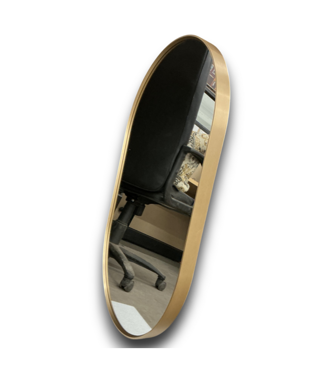52589 Oval Aluminum Framed Wall Mirror 20" x 32"
