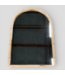 50128 Modern Burlwood Arched Mirror 22'W x 32"H