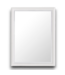 52588 White Beveled Rectangle Wall Mirror 30" x 40"