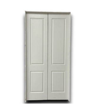 53916 Prehung White French Interior Double Doors 50" x 96"
