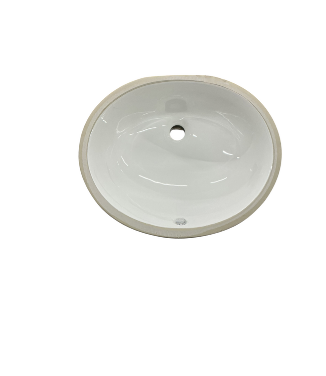 45904 Porcelain Oval Undermount Vessel Sink 17"w