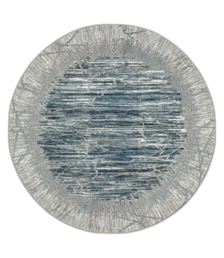 53852 Blue Indoor Abstract Modern Area Rug 8' x 8'