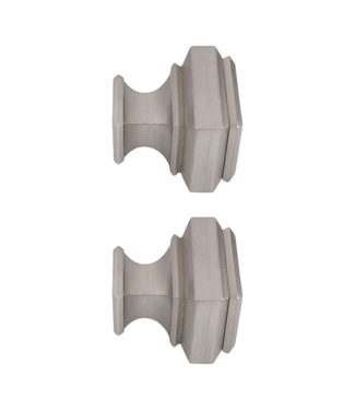 42113 Allen + Roth Brushed Nickel Curtain Rod Finials