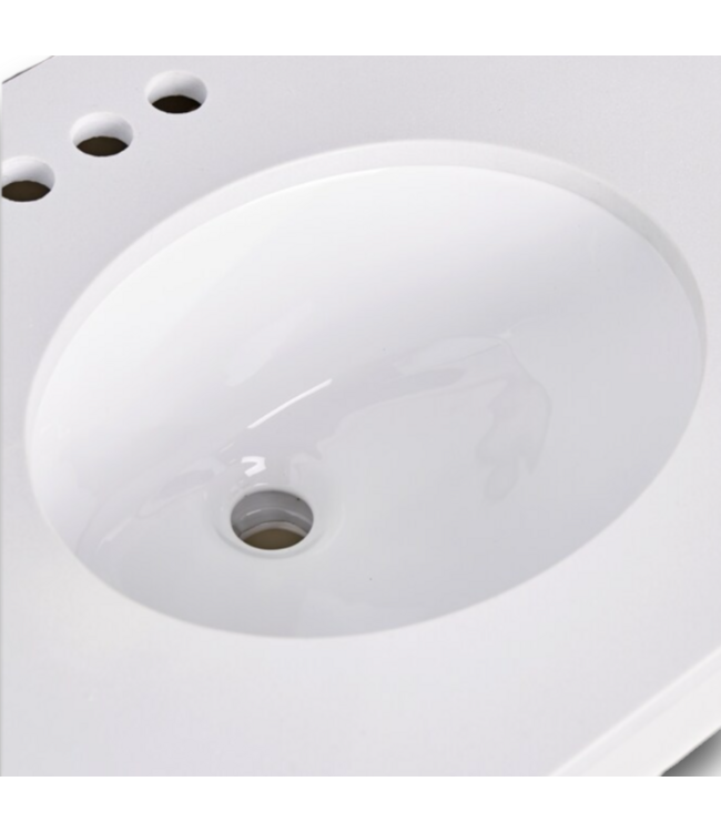 53600 Vitreous China Undermount Oval Bathroom Sink 15"