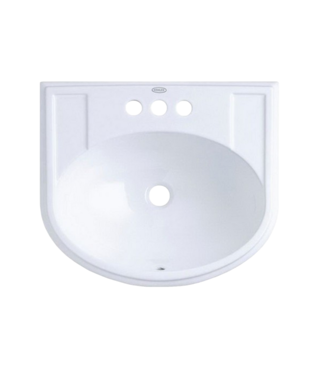 52805 White Drop-In Bathroom Sink 20"