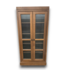 53432 Ribbed Glass And Wood Storage Cabinet