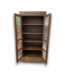 53432 Ribbed Glass And Wood Storage Cabinet
