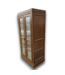 53432 Ribbed Glass And Wood Storage Cabinet