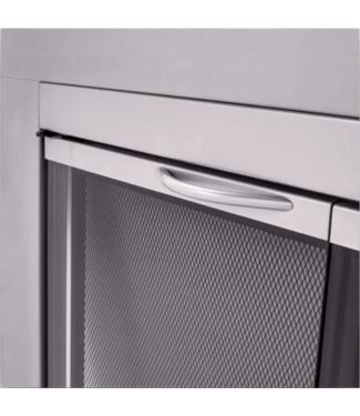 52728 Nickel Cabinet Style Fireplace Doors 30" to 37"W
