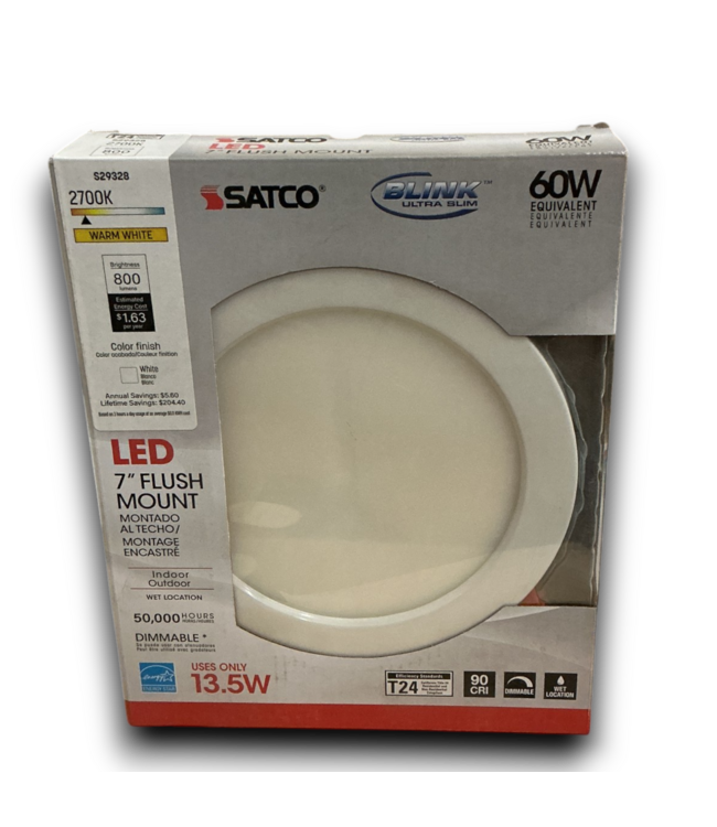 54650 7” White Flush Mount Led Recessed Lights