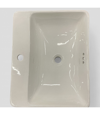 46001 Kohler Vox Rectangle Vessel White Bathroom Sink