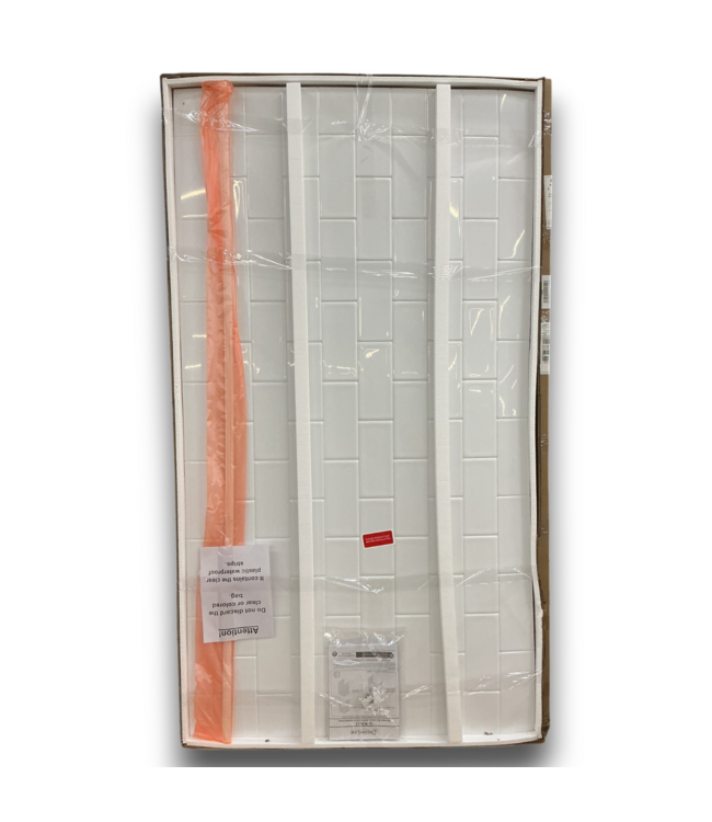 52266 1-Piece Backwall White Alcove Shower Panel