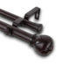 54502 Mahogany Steel Double Curtain Rod 2-pk