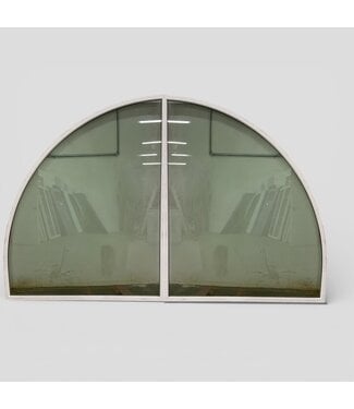 50340 White Vinyl Half Moon Fixed Window 71" x 59.5" Set of 2