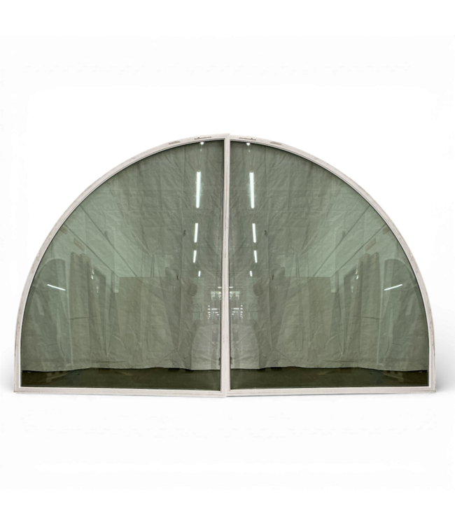 50340 White Vinyl Half Moon Fixed Window 71" x 59.5" Set of 2