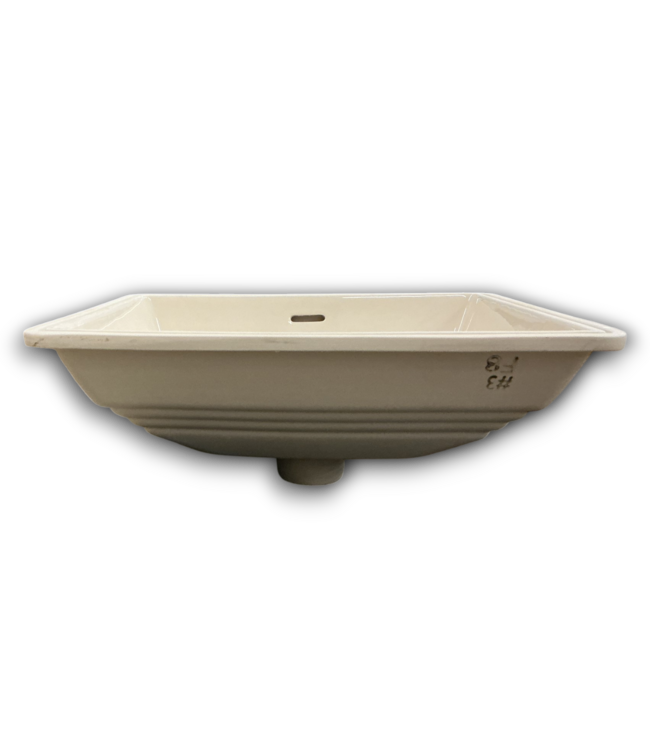 54225 21 X 17 Cream Sink Square Stepped Bowl Design